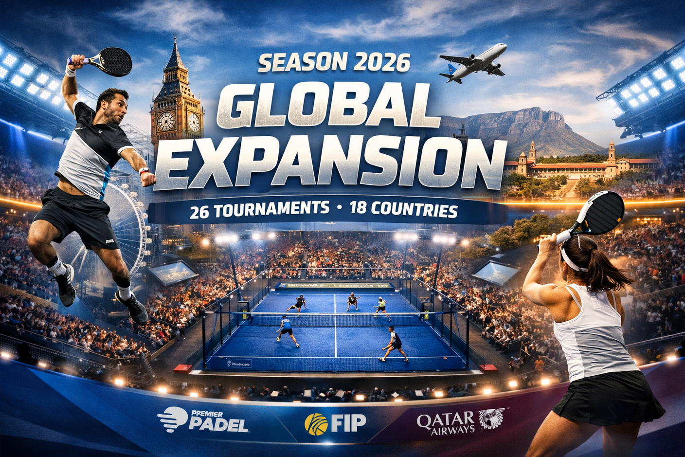 📍 СЕЗОН 2026: Premier Padel расширяет глобальный календарь