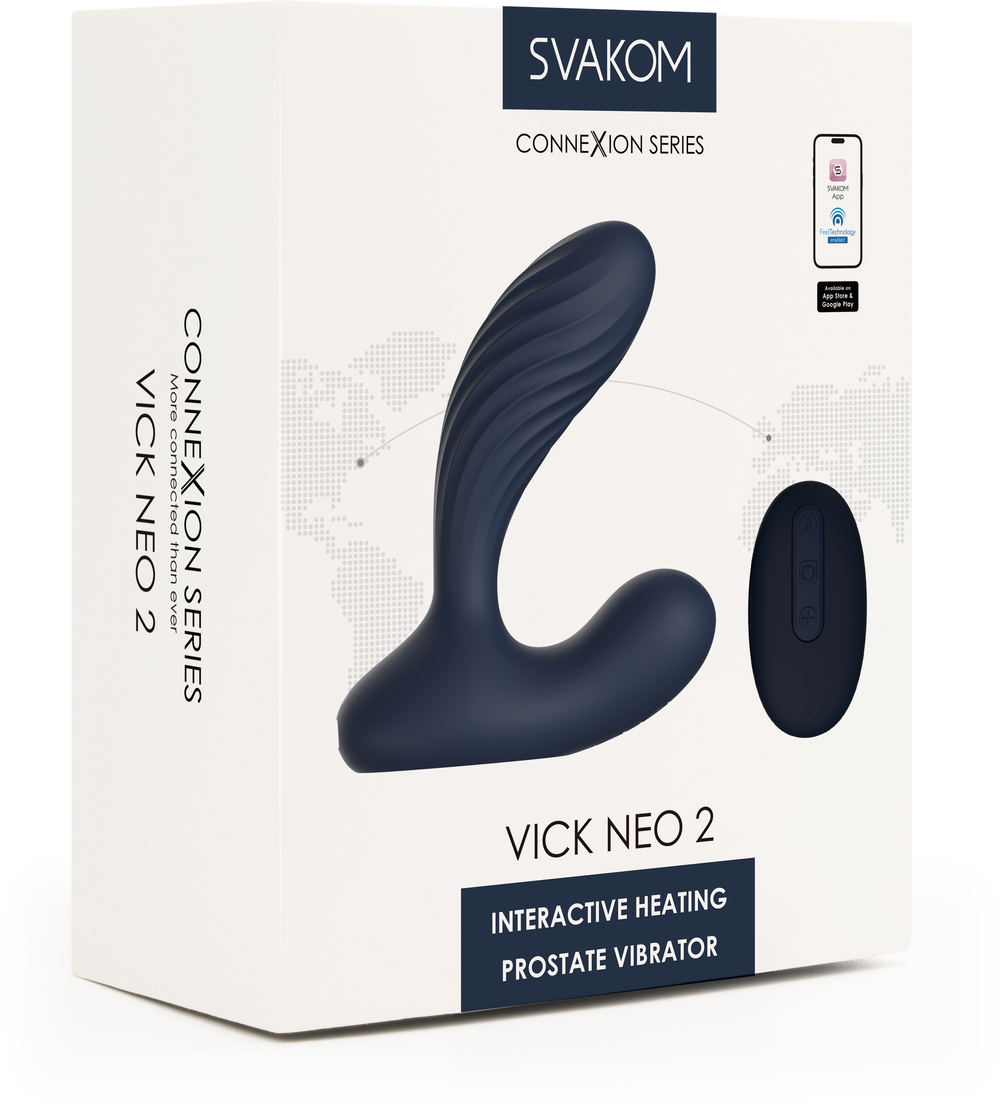 Интерактивный вибромассажер простаты и промежности SVAKOM VICK NEO 2 c функцией нагрева и пультом