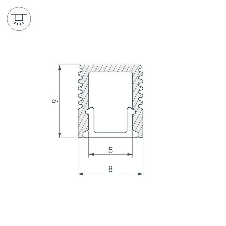 Профиль Arlight SL-MINI-8-2000 WHITE 037109