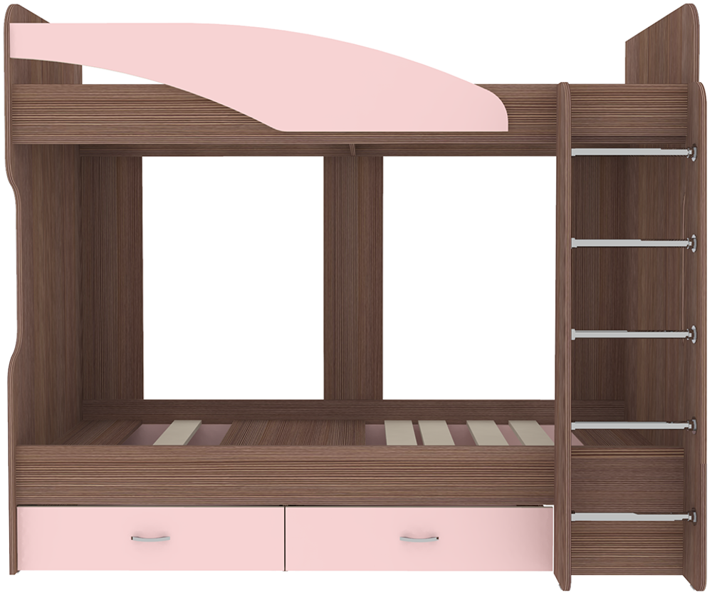 Двухъярусная кровать КарИВи Мийа Бодего Темный Розовый