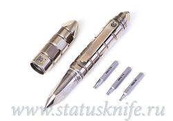 Ручка-отвертка CKF BULAVVA титановая серая (Коныгин, титан, 6-8-10 Wiha биты торкс, стержень Lamy M22)фотография - 3