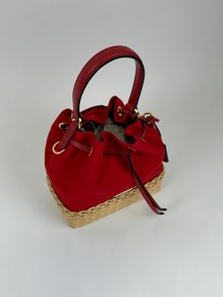 Сумка Prada Bucket Bag in Wicker and Canvas