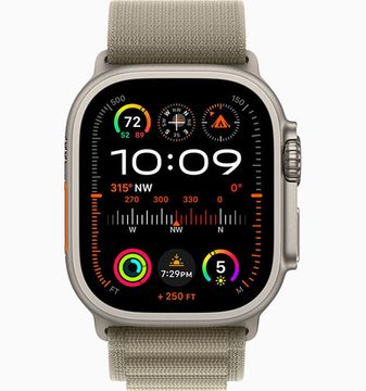 Apple Watch Ultra 2 GPS + Cellular 49mm (корпус - титан, ремешок Alpine Loop оливковый, IP6X, размер S)
