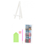 Алмазная мозаика со стилусом, мольбертом и лотком, 20 рисунков ассорти, размер 21*25 см