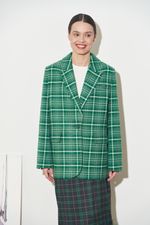ПИДЖАК В КЛЕТКУ ЗЕЛЕНЫЙ|МОЛОЧНЫЙ