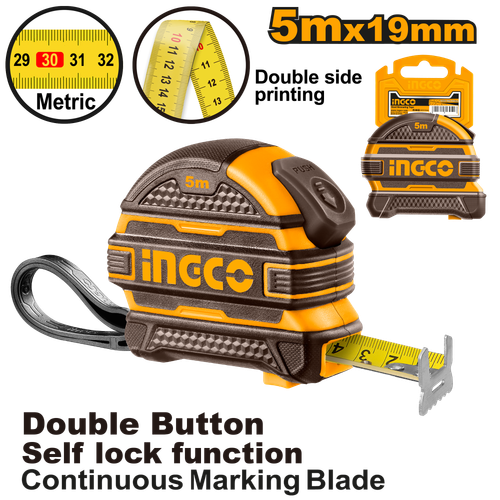 Рулетка 5 х 19 мм HSMT08519-1 двухсторонняя