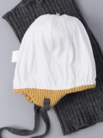 Шапка для мальчика осенняя вязаная и снуд