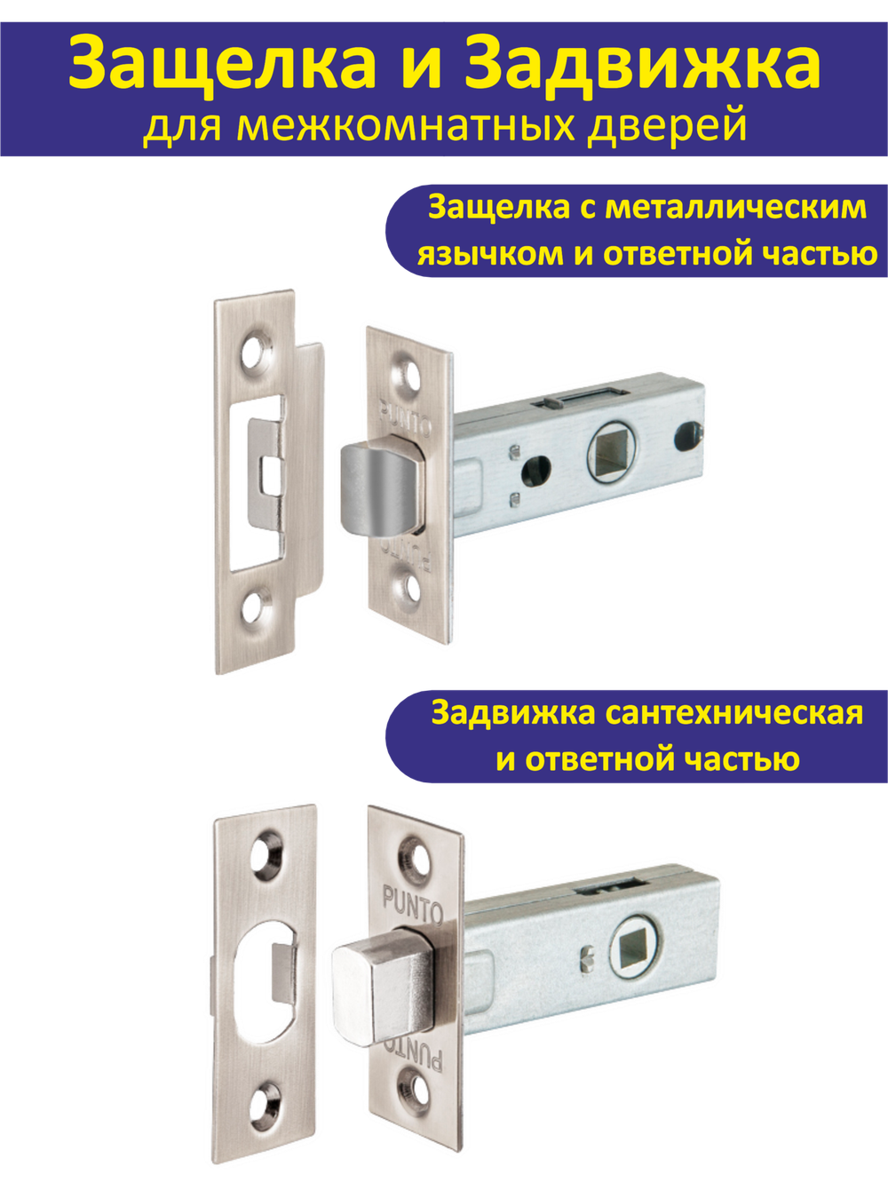 Готовый комплект фурнитуры для межкомнатных дверей CRONA