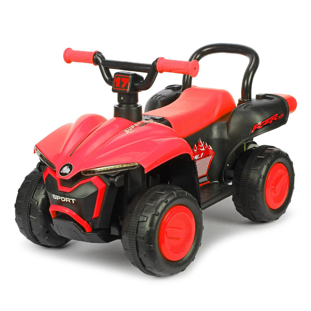 Квадроцикл на аккум. (6v-4ah*1), запуск с кнопки, музыка, цвет красный