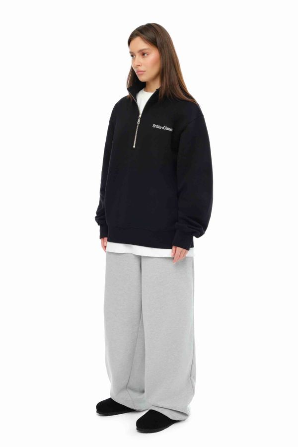 Толстовка Half-Zip Department of Love черная - фото 4