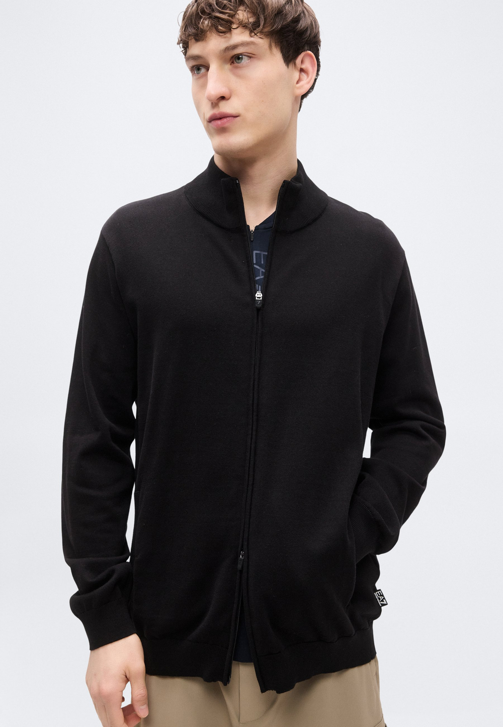 EA7 Emporio Armani DAMIER - Толстовка на молнии - Чёрный