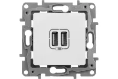 Розетка USB Legrand Etika двойная 2400мА белая 30194