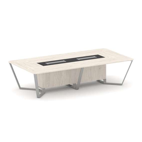 Steel Meet Стол переговорный прямоугольный KM-PR.B.SP-12 Денвер Светлый/Графит Глянец/Металл Серый 3