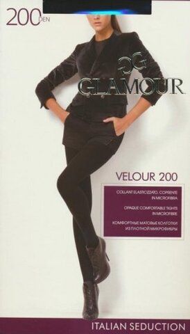 Колготки теплые, Glamour, Velour 200