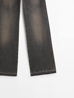 Massimo Dutti Джинсы клеш со средней посадкой, серый