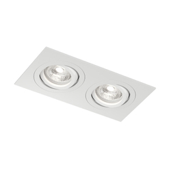 Встраиваемый влагозащищённый светильник HYDRO, IP44, 2?15 Вт LED макс., GU10, алюминий, белый