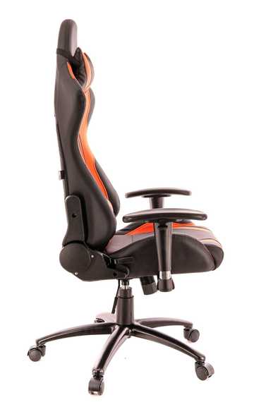 Кресло Everprof Lotus S2 Экокожа Черный/Оранж