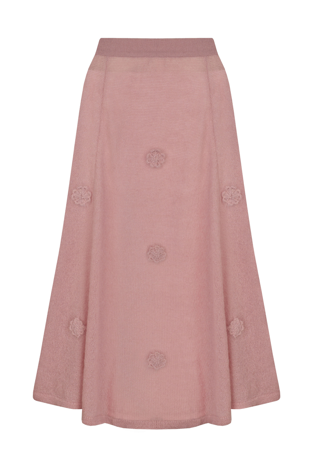 Лиловая юбка из мохера