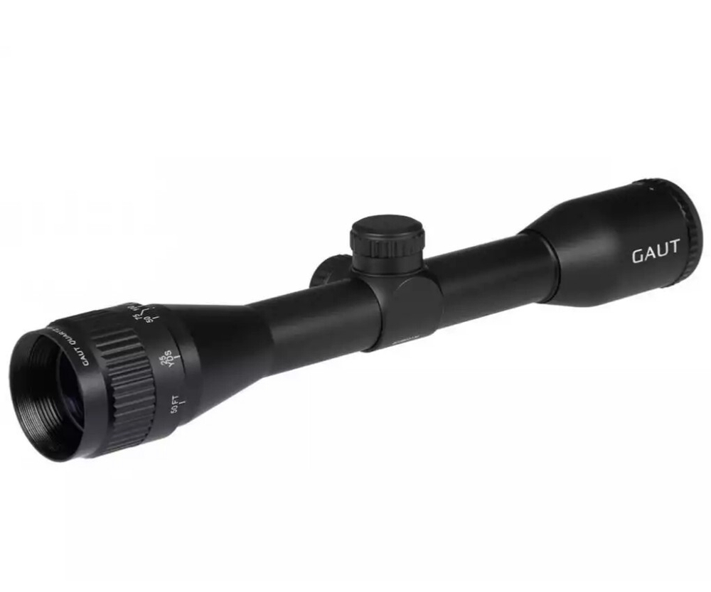 Прицел Gaut Quartz 4x32, AO-параллакс, сетка 3 (Mil-Dot) нить, без подсветки, 25.4мм, поправки 1/4 МОА