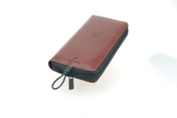 Стильный коричневый кошелёк 20х11х3 см Pierre Cardin (Пьер Кардэн) MK037-2 с аккумулятором Power Bank 4000 mAh в подарочной коробке