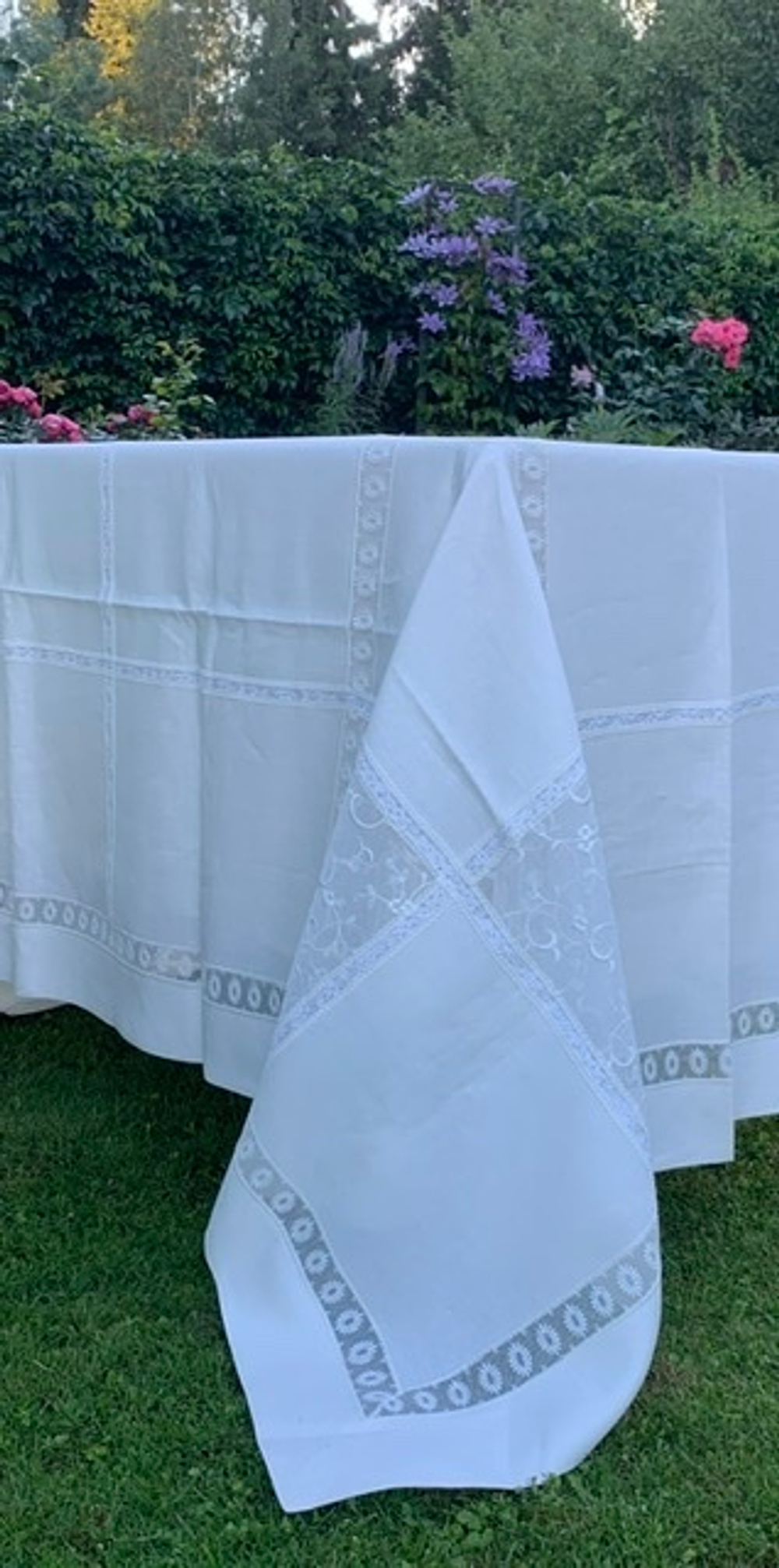 Скатерть 180x300 и 12 салфеток Palombella PM Elite молочные