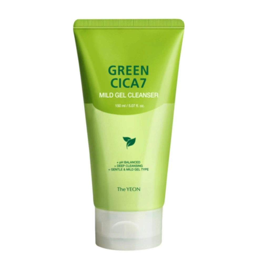 Гель для умывания мягкий с центеллой TheYEON - Green cica-7 mild gel cleanser, 150мл