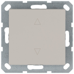 Выключатель одноклавишный для штор 10A 250V~ с накладкой, цвет Тауп