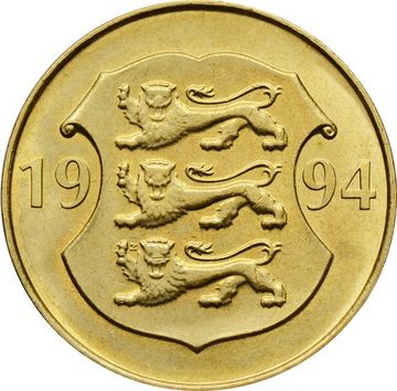 5 крона 1994 Эстония «75 лет Банку Эстонии»