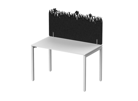 Экран фронтальный / боковой, с декором &quot;Зеленая поляна&quot;, без фурнитуры 120х1,2х60