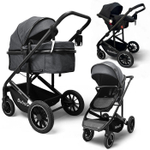 Коляска трансформер 3в1 Bubago Dias серый