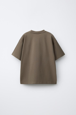 ZARA НАБОР ИЗ ТРЕХ ОДНОТОННЫХ ФУТБОЛОК, ПАСТЕЛЬНО-СИНИЙ