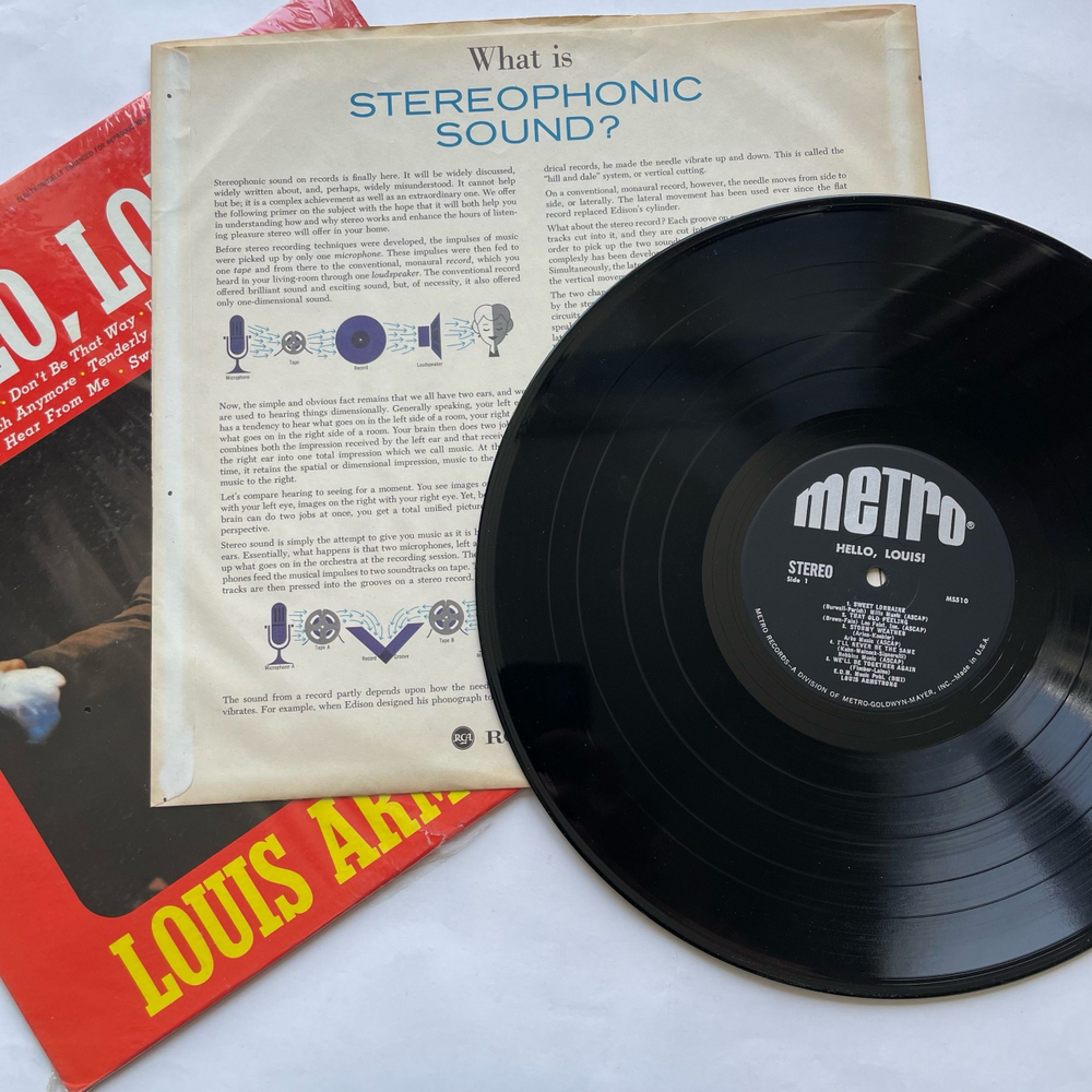 Винтажная виниловая пластинка LP Louis Armstrong Hello, Louis (США 1965)