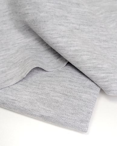 Светло-серый меланж Пике Double Face