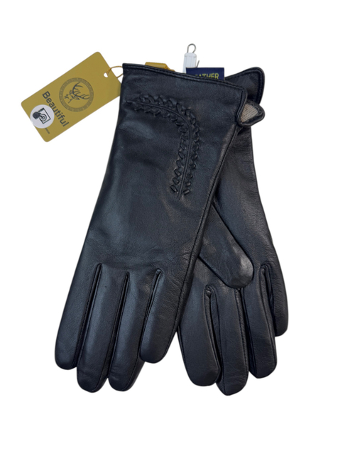 Перчатки. Женские. Сенсорные. Материал верха: Кожа теленка. Подклад: Трикотаж-шерсть. 5 шт в упаковке.