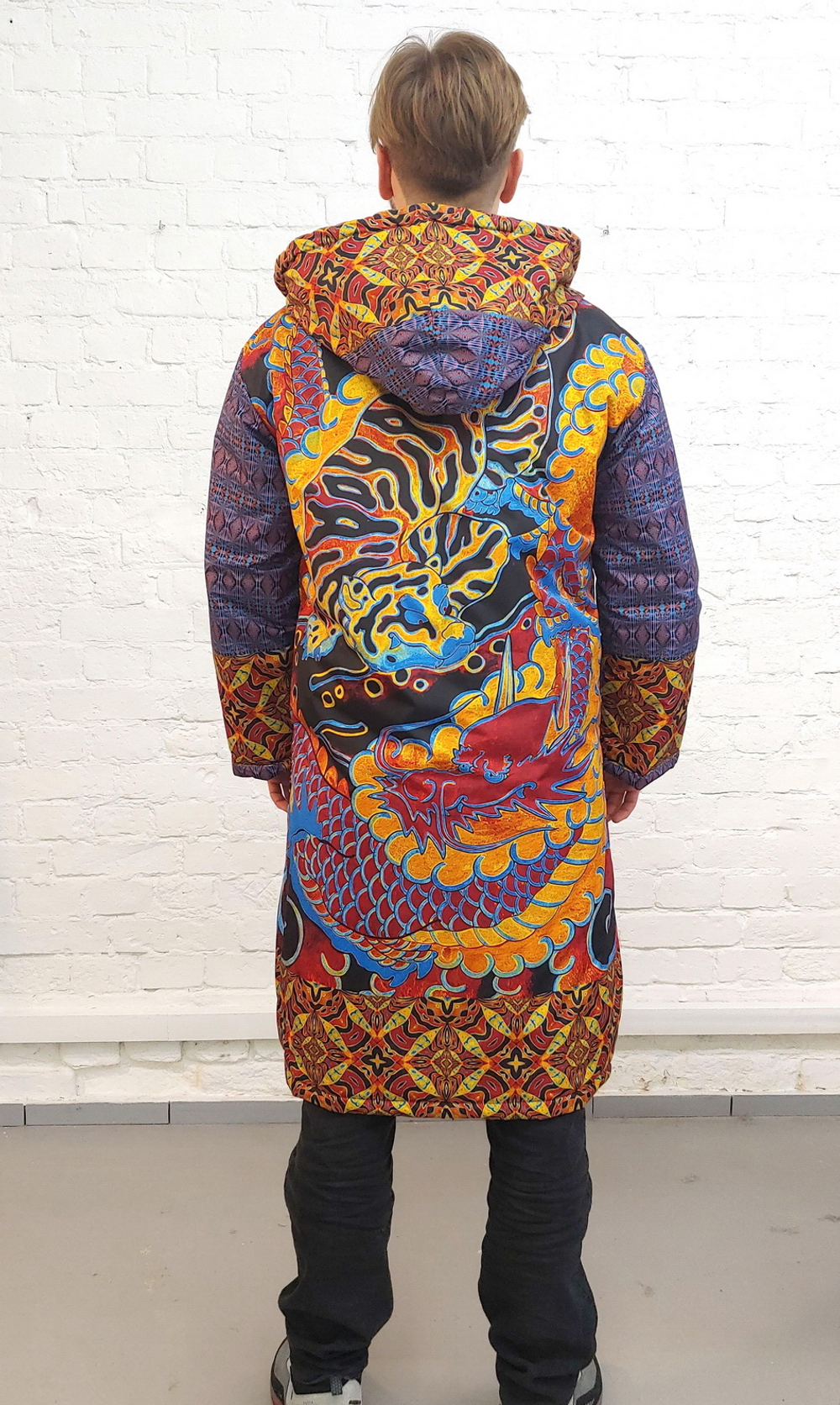 Двустороннее пальто-парка