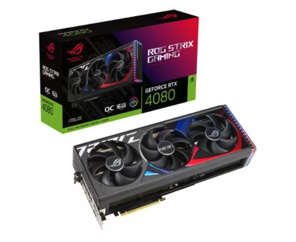 Видеокарта ASUS ROG STRIX GeForce RTX 4080 O16G GAMING (90YV0IC0-M0NA00), Retail