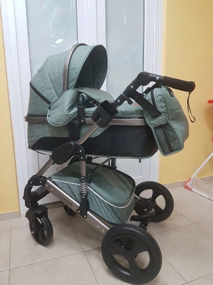 Детская коляска Luxmom 555 2в1 (зеленый)