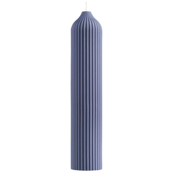 Свеча декоративная синего цвета Edge 26,5 см