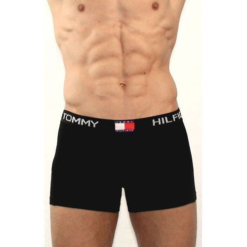 Мужские трусы боксеры черные с черной резинкой Tommy Hilfiger Dark Black