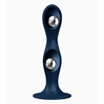 Утяжелённый фаллоимитатор Satisfyer Double Ball-R (17,9×3,4 см) синий