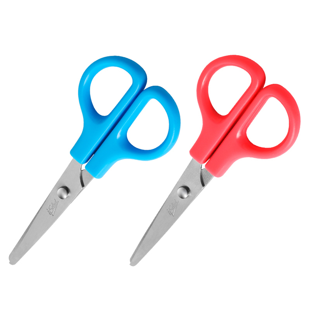 Ножницы DELI "i Select" 121 мм, пластиковые ручки, европодвес, цвет ассорти