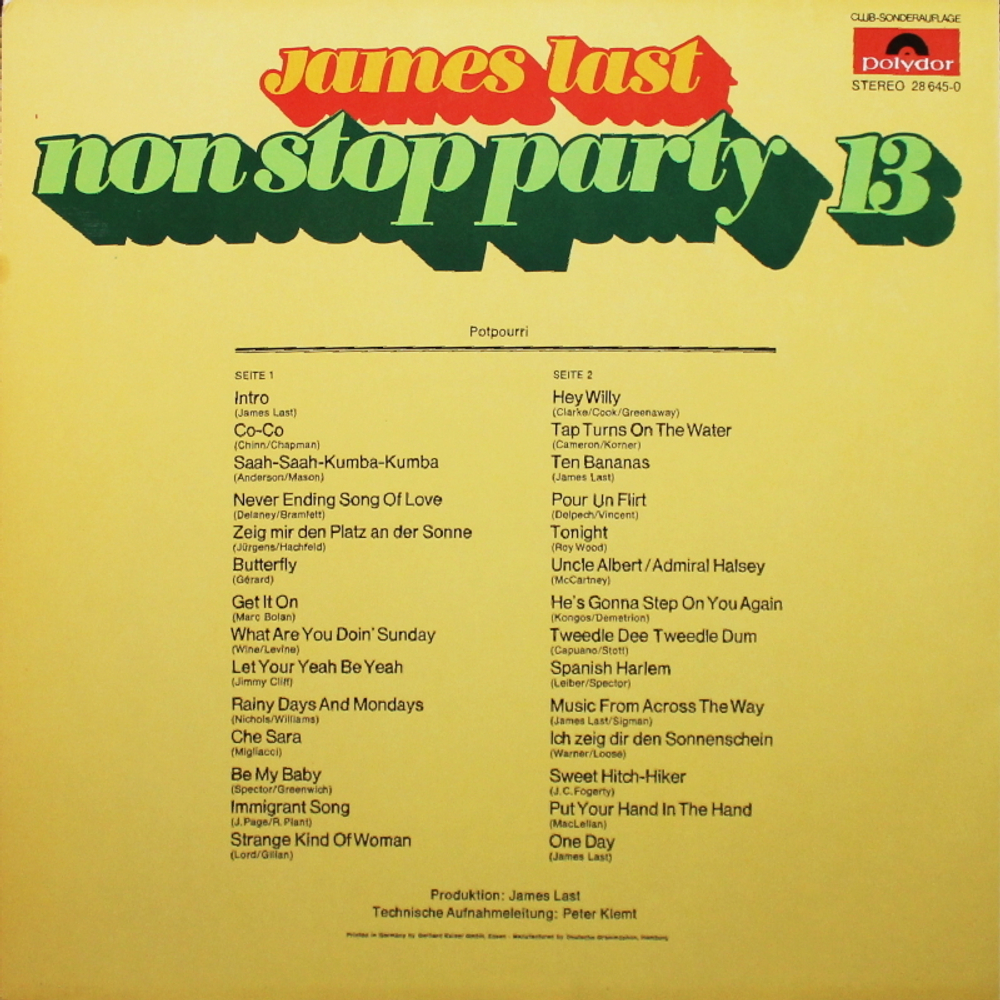 James Last / Non Stop Party 13 (LP)