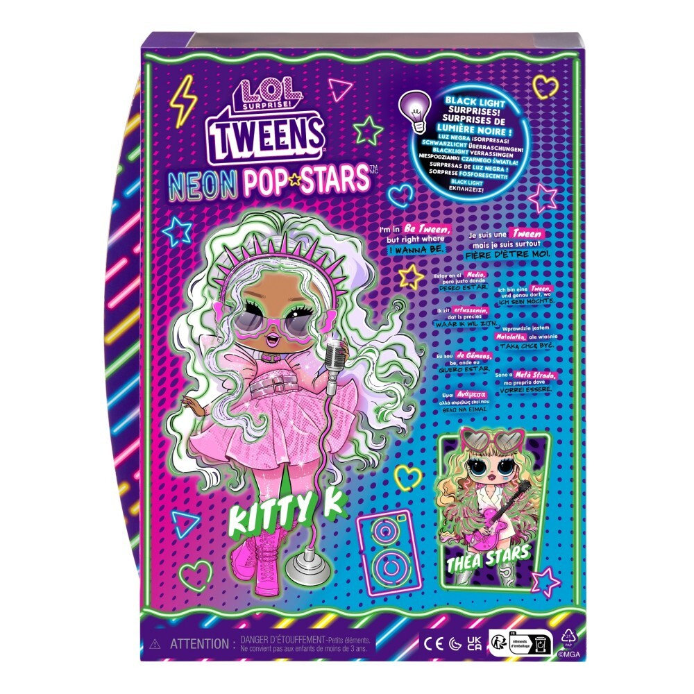 L.O.L. SURPRISE - Кукла LOL Tweens Kitty K + 10 аксессуаров Neon Pop Stars 120667