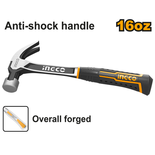 Молоток-гвоздодер 450 g INDUSTRIAL