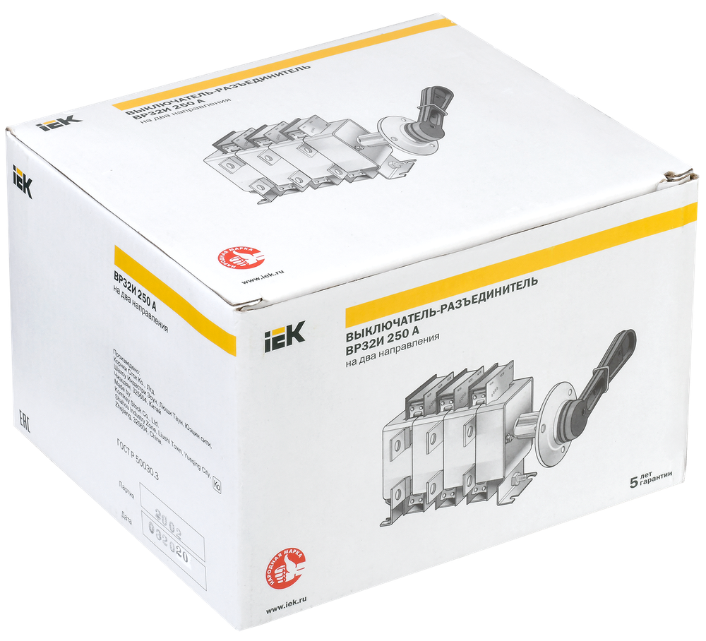 Выключатель-разъединитель ВР32И-37В71250 400А IEK