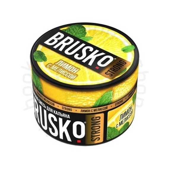 Бестабачная смесь для кальяна BRUSKO, 50 г, Лимон с мелиссой, Strong
