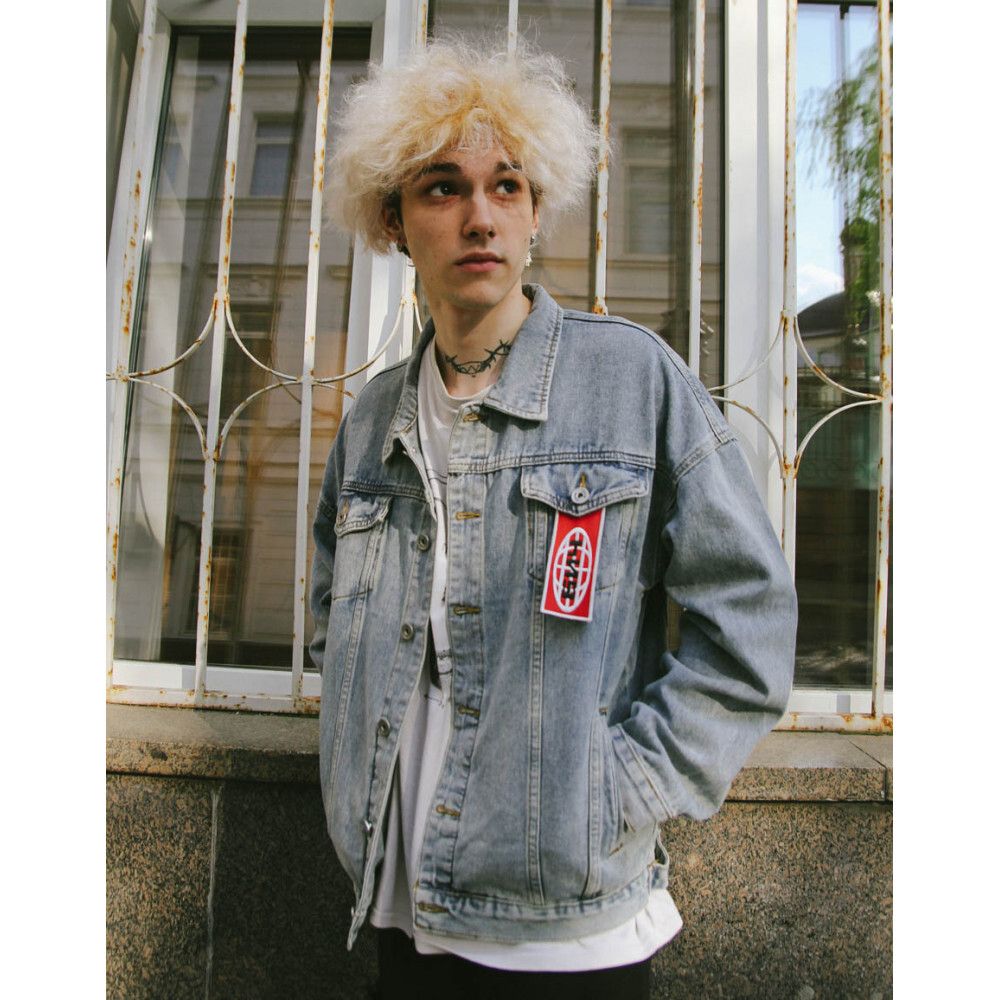 Купить Куртка БИЧ Джинсовка Оверсайз Голубая Куртка БИЧ Джинсовка Оверсайз Голубая