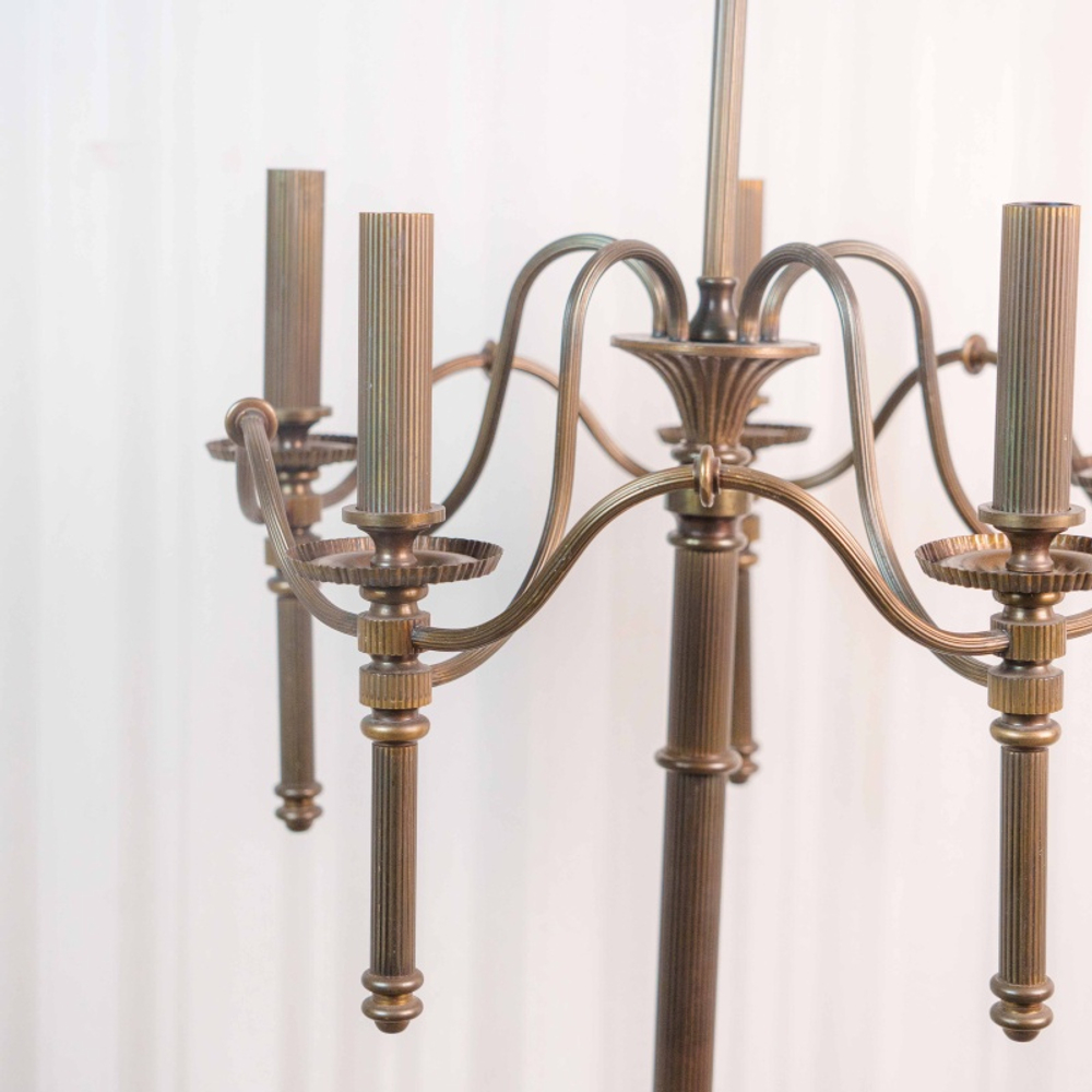 Винтажный торшер из латуни