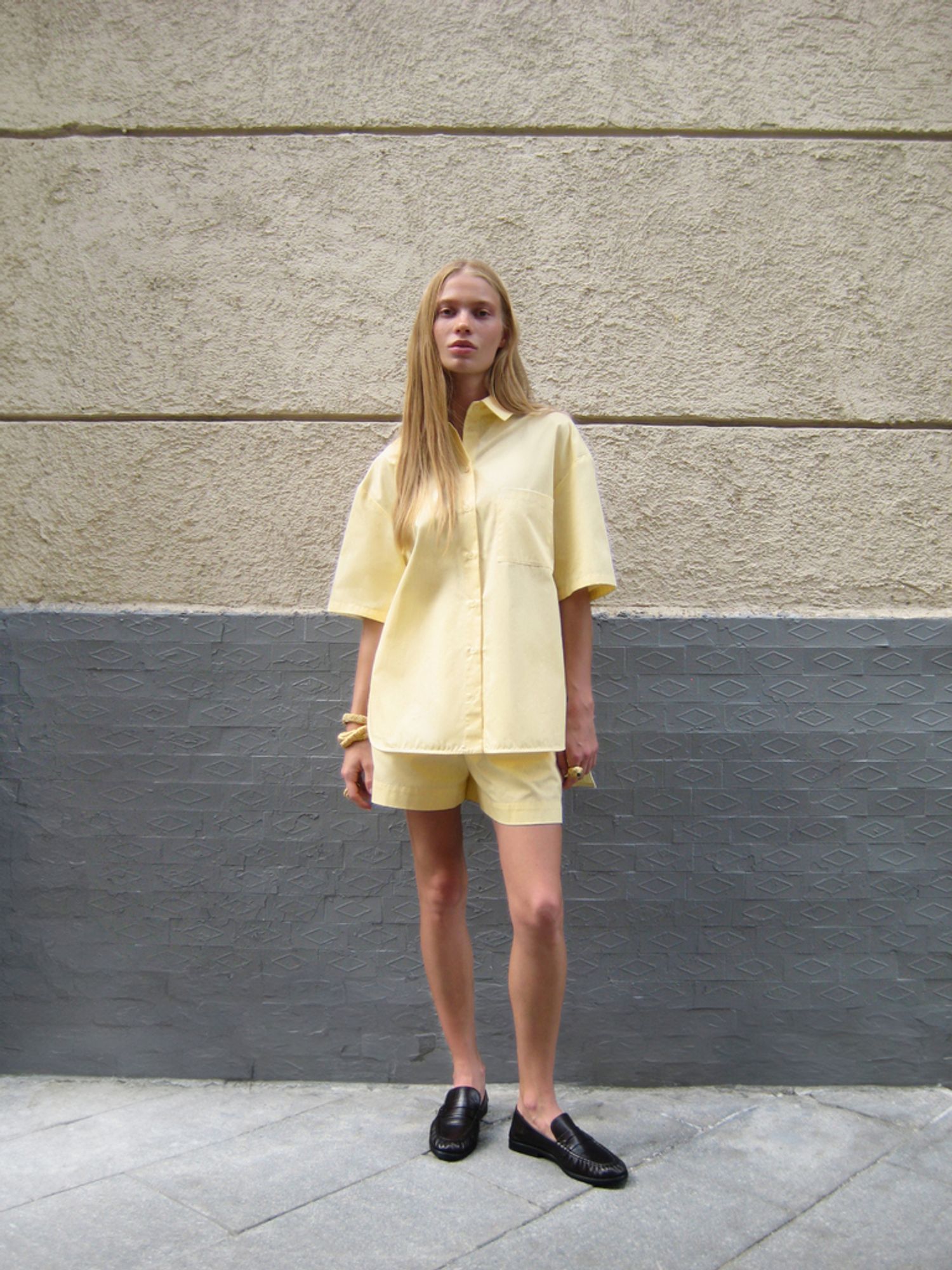 Рубашка из легкого хлопка (Soft Skill), сливочная