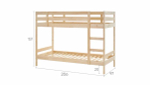 Кровать двухъярусная - аналог IKEA MYDAL/ МИДАЛ/ ОШ / ИКЕА, 90x200 см, под беленый дуб
